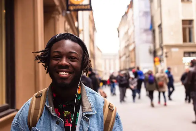Nigerian student smiling