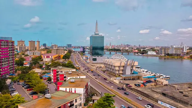 aerial view of Lagos city