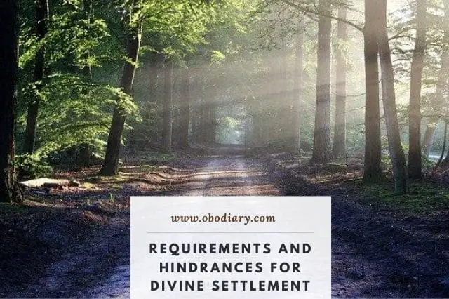 Requirements and Hindrances for Divine Settlement