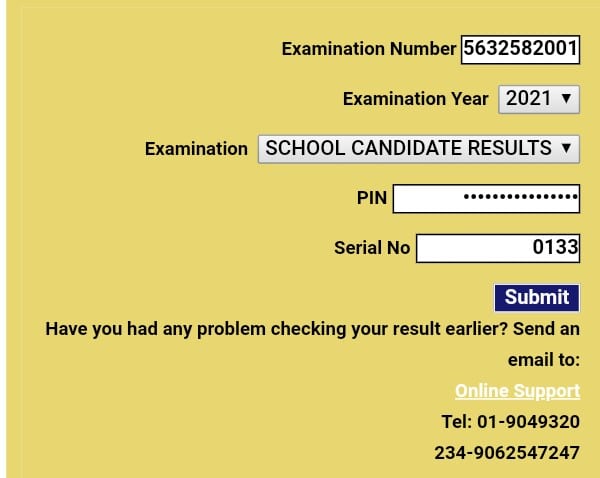 how to check WAEC result online using phone