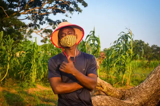 Nigerian man in the farm