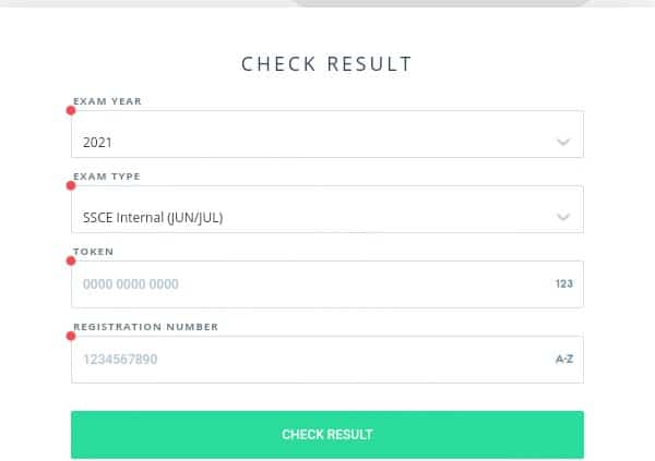 NECO result examination type