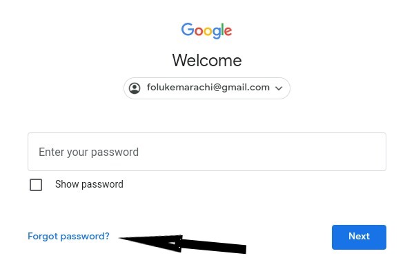 click on forgot password