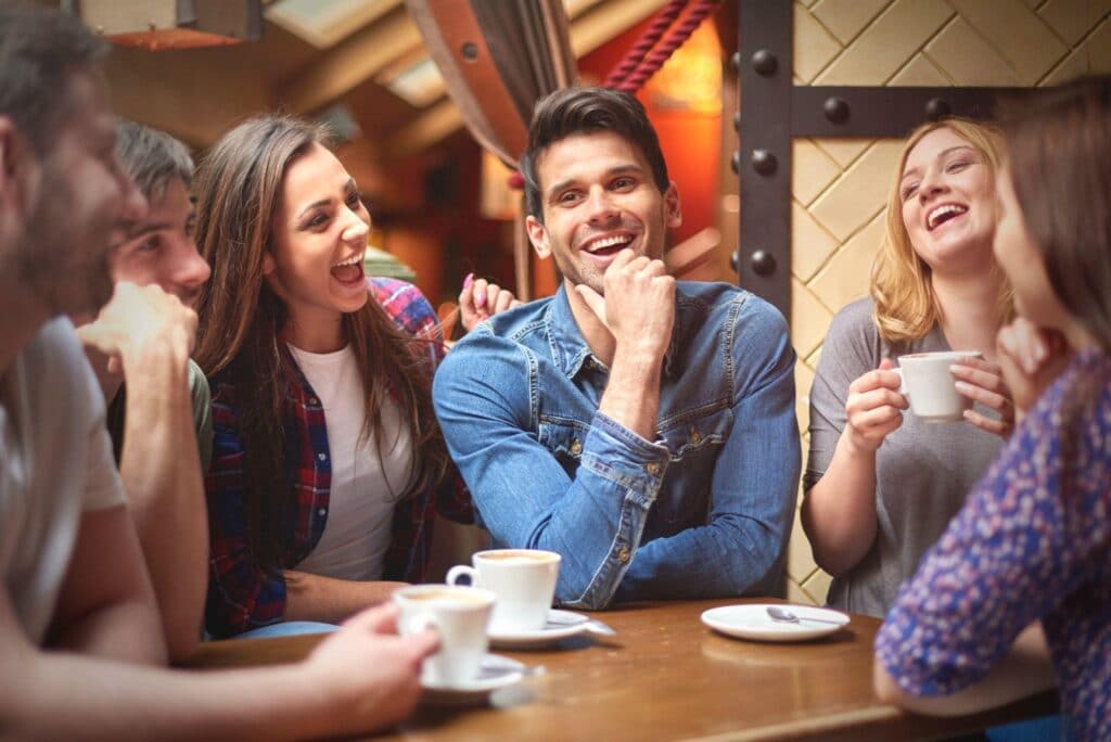 students laughing