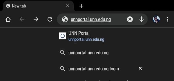 UNN student portal
