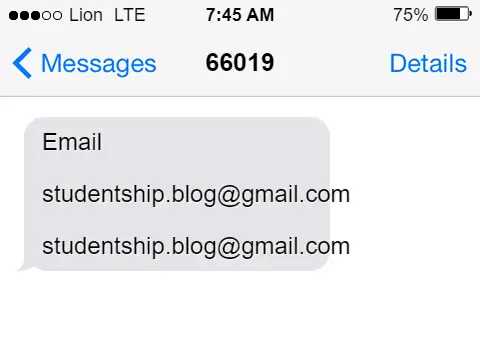 JAMB email link