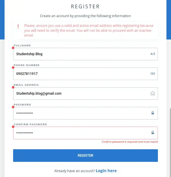 NCEE registration signup