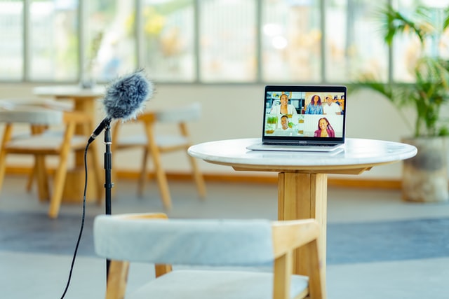 Laptop on a desk