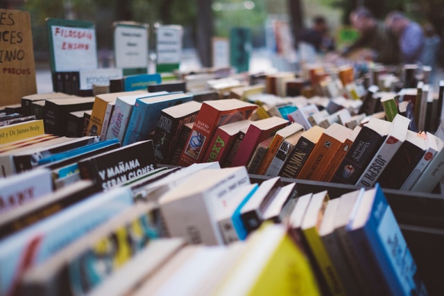 Books in a trolley